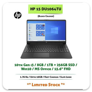 HP LAPTOP 15 DU1064TU BLACK COLOUR