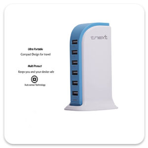TNEXT 40WATT 6-PORT HIGH SPEED USB CHARGER
